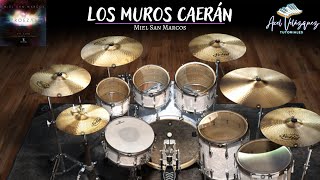 🥁Los muros caerán  Miel San Marcos🎶  Batería  Drums  Partituras🎼 [upl. by Harahs]