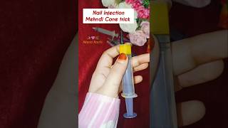 Nail Injection mehndi 😱 nailmehndi injectionmehndi nakhunmehndi trick henna mehndi shorts [upl. by Jamnes]