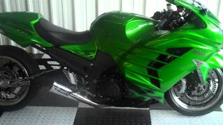 2012 ZX14 STRECTED LOWERED SMOTHERED AND COVERED BY ALL THINGS CHROME [upl. by Enimsaj]