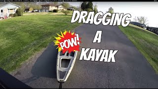 Fishing Kayak Hull Test  Dragging a Kayak  How Long Will It Last [upl. by Novah]