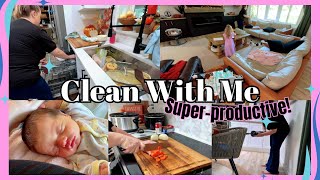 ✨NEW✨ Super Productive Clean With Me  Real Mom Life Get It All Done  Cleaning Motivation [upl. by Atinuhs794]