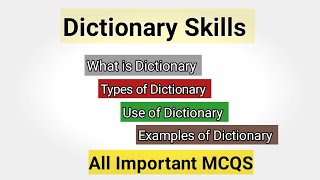 Dictionary Skills  Using a Dictionary  When and How to use a Dictionary  Examples of Dictionary [upl. by Parrie]