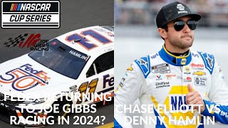 FedEx Returning To Joe Gibbs Racing In 2024  Chase Elliott Vs Denny Hamlin [upl. by Shimberg706]