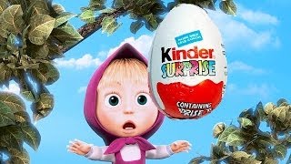 Маша и Медведь Masha i Medved masha and the bear Surprise Egg Kinder Surprise ANGRY BIRDS [upl. by Grimonia]