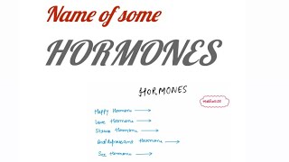 Name of hormones HORMONESHUMAN BODY youtubevideo youtube science biologymedicine [upl. by Enilorac]