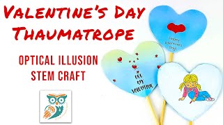 Valentines Day Thaumatrope Tutorial  Easy Interactive Art Project for February 14th [upl. by Lamp]