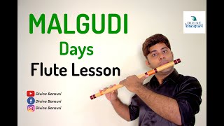 Malgudi Days Flute Lesson  बांसूरी में मालगुडी डेज धुन कैसे बजाये  D Scale  Divine Bansuri [upl. by Oicor187]