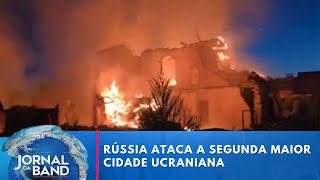 Exército russo retoma ataques contra à Ucrânia  Jornal da Band [upl. by Dirrej]