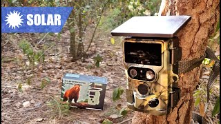 CamPark TC22 trail camera review and configuration ☀️🔋 WITH SOLAR [upl. by Eesac837]