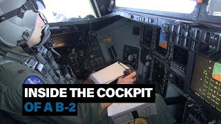 Exclusive First Look Step inside the cockpit of a B2 stealth bomber [upl. by Elitnahc]