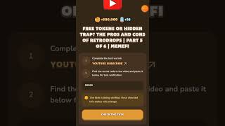 WHAT FREE TOKENS OR HIDDEN TRAP THE PROS AND CONS OF RETRODROPS  MEMEFI  Memefi New Vedio Code [upl. by Akeem]