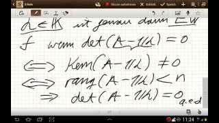 Beweis Eigenwert und Charakteristisches Polynom Lineare Algebra [upl. by Isak]