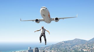 Crazy Pilot Jumps Out of 737 Airplane During Emergency Landing  GTA 5 [upl. by Wasserman]