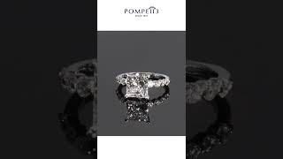 Pompeii3  Princess Cut Diamond Engagement Ring 14k White Gold [upl. by Anelleh]