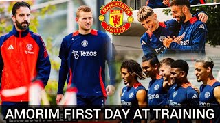 RUBEN AMORIMS SHOCKING FIRST TRAINING SESSION WITH MANCHESTER UNITED – PLAYERS REACT [upl. by Ricketts174]