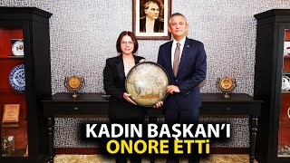 Özgür Özel Maltepe Belediye Başkanı Esin Köymeni onore etti [upl. by Wesa348]