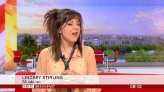 Lindsey Stirling Interview BBC Breakfast 2013 [upl. by Nobe603]