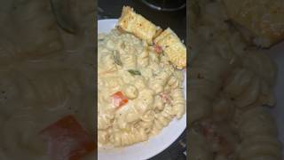 Fusilli Alfredo in creamy cauliflower sauce shorts youtube [upl. by Stokes400]