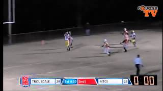 Trousdale County 15 yd td pass from Marquel Claiborne to Seth Holder [upl. by Eserehs]