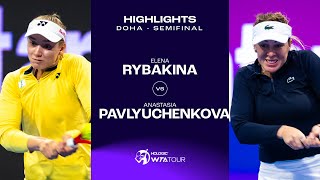 Elena Rybakina vs Anastasia Pavlyuchenkova  2024 Doha Semifinal  WTA Match Highlights [upl. by Sibie852]