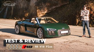 Audi R8 V10 Plus Spyder Audi Exclusive Goodwood Green Test amp Review idyllique  😄 [upl. by Schug358]