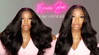 The Most Natural Looking Yaki Straight Closure Wig 7x5 Bye Bye Knots  FT Nadula Hair [upl. by Remark]