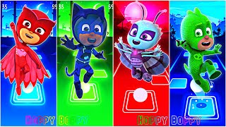 CatBoy 🆚 Owlette 🆚 Motsuki 🆚 Gekko  PJ Masks 🎶 Tiles Hop EDM Rush [upl. by Phelia]