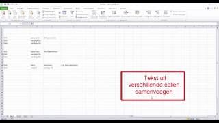 Teksten in excel 2010 samenvoegen en splitsen [upl. by Munford]