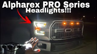 Alpharex Pro Series Headlights on my F150  Auxito LEDs meandcarkeys alpharex auxito [upl. by Barret]