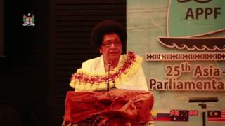 Welcome remarks by Speaker of the Fijian Parliament at the 25th APPF [upl. by Dorcia]