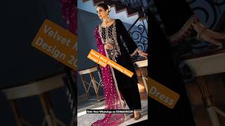 velvet dress design ideas 2025 pakistanviralvideo shorts ytshorts [upl. by Akcemat]