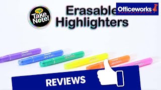 Crayola Take Note Erasable Highlighters [upl. by Thorstein]