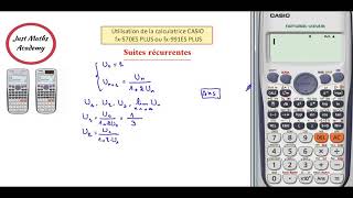 Suites récurrentes Calculatrice CASIO toutes les sections [upl. by Anivlis]