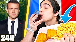 JE MANGE COMME EMMANUEL MACRON PENDANT 24H [upl. by Valenba]