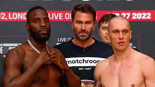 Lawrence Okolie vs Michal Cieslak  FULL WEIGHIN amp FINAL FACEOFF  Matchroom Boxing [upl. by Mccurdy727]