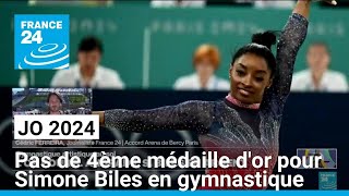 JO 2024  Pas de quatrième médaille dor pour Simone Biles en gymnastique • FRANCE 24 [upl. by Dorie761]