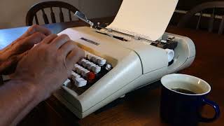 Olivetti Lettera 35 typewriter at work [upl. by Attaynik]