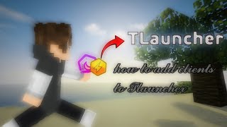 how to add clients to tlauncher viralvideo tlauncher minecraft how tricks [upl. by Aisek471]