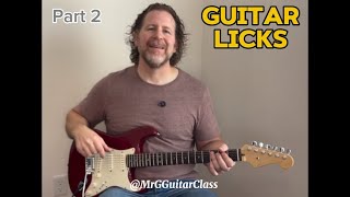 Guitar Licks For Beginners  Easy Guitar Solos  Part 2 [upl. by Etiam282]