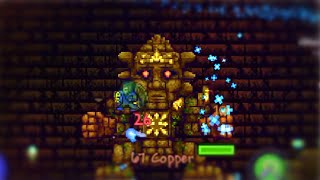 Terraria Golem Boss Fight [upl. by Hairahcez205]