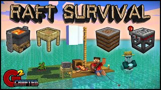 MINECRAFT RAFT SURVIVAL MAP GAMEPLAY VIDEO  FAKE GAMING ON RAFT  EPISODE 1 [upl. by Aurelius]