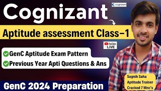 Cognizant Aptitude Questions amp Answers  Previous Year Questions  GenC Exam Preparation 2024 [upl. by Suivatal590]