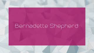 Bernadette Shepherd  appearance [upl. by Nairred]