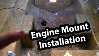 Installing and glassing in the engine mounts in the Sea Ray VLOG 49 [upl. by Etteragram]