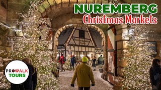 Nuremberg Christmas Market at Night  4K 60fps with Captions Nürnberg [upl. by Toogood]