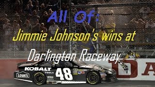 All Of Jimmie Johnsons Wins at Darlington NASCAR National Series [upl. by Iahcedrom]