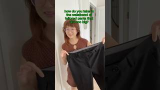 How to take in the waistband of tailored pants sewing [upl. by Selry]