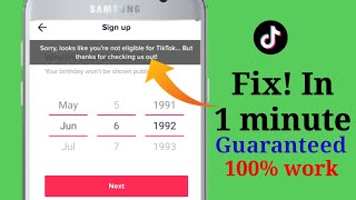 How to fix sorry looks like youre not eligible for tiktok [upl. by Ajnat632]