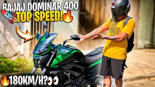 BAJAJ DOMINAR 400 TOP SPEED [upl. by Wilkie]