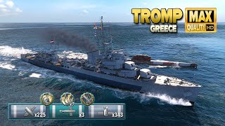 Destroyer Tromp From hunter to hunted  World of Warships [upl. by Wilscam]